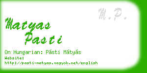 matyas pasti business card