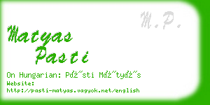 matyas pasti business card